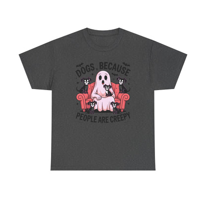 Cozy Ghost Dog Tshirt | Unisex Crewneck, Perfect for Pet Lovers, Halloween, Fall Fashion, Gifts for Dog Owners