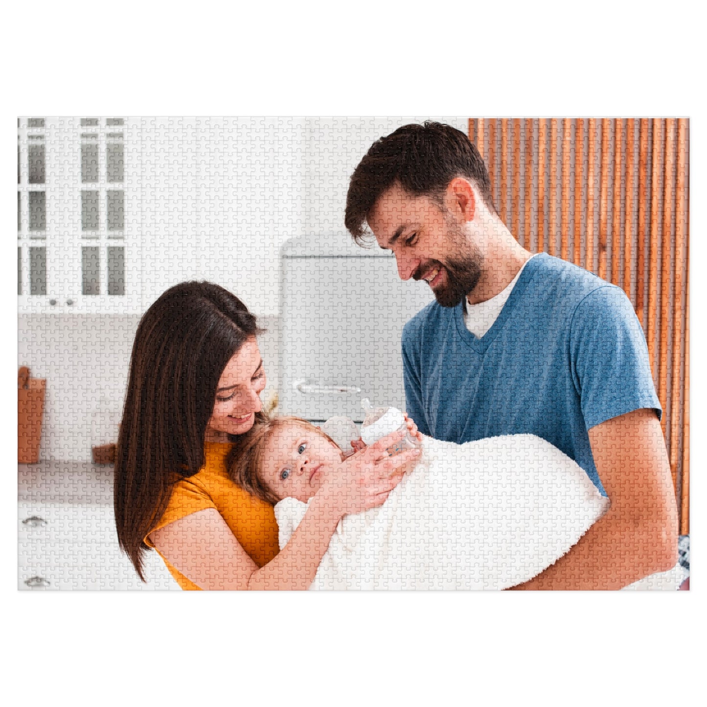 Family Photo Jigsaw Puzzle with Tin, Custom Picture Puzzle Keepsake, Personalized Family & Couples Gift