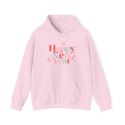Happy New Year Hoodie 2025, Pastel Fireworks Hoodie,  New Years Eve Sweatshirt,  Unisex NYE Hoodie, Cozy New Year Gift for Her & Him