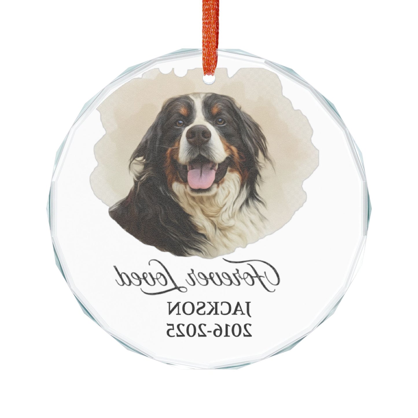 Personalized Dog Memorial Ornament, Dog Photo Ornament, Pet Memorial Gifts, Dog Christmas Ornaments, Dog Loss Keepsake, Forever Loved