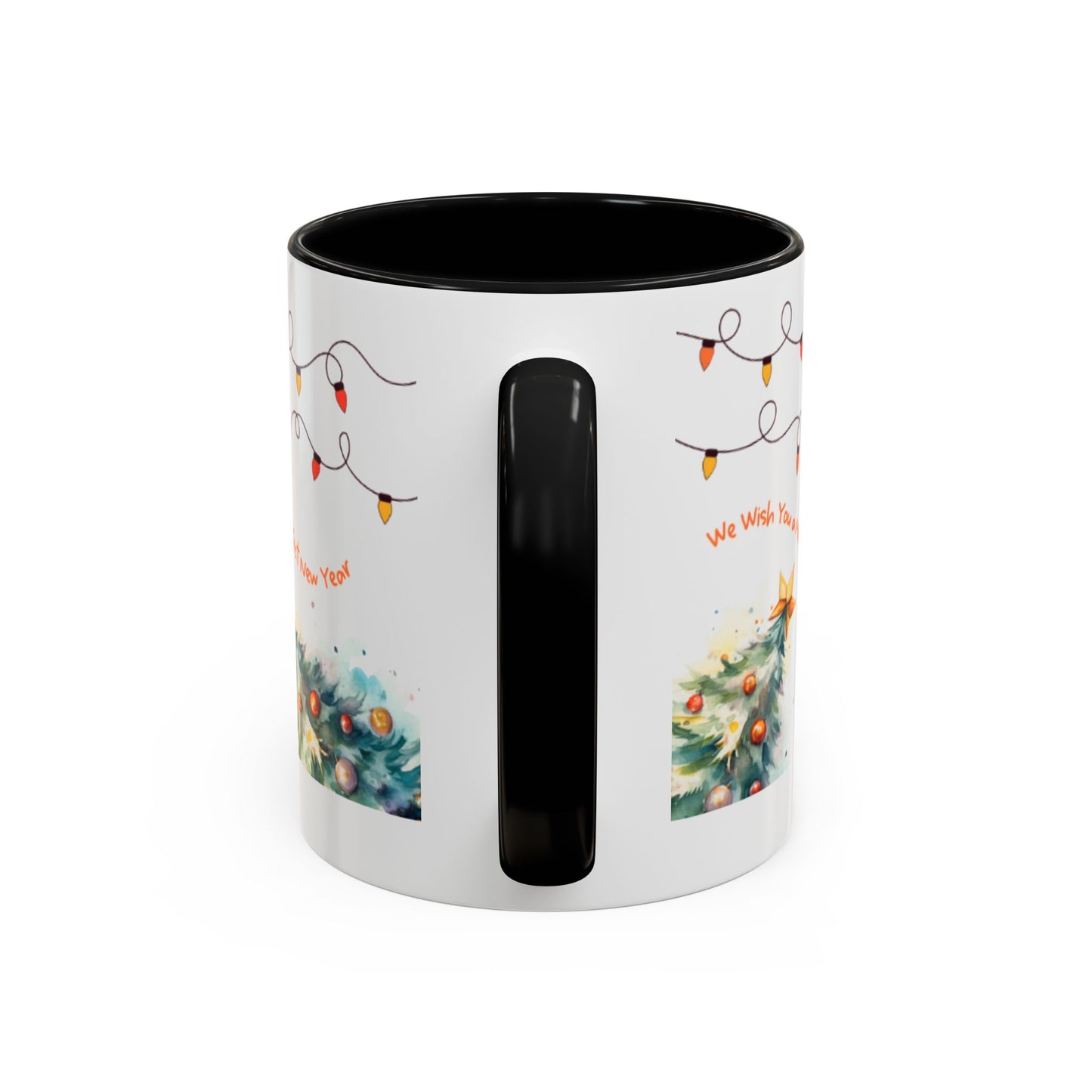 Personalized Festive Cat Accent Coffee Mug, Holiday, Christmas, Unique Gift, Home Decor, Cute Cat Lovers, Christmas Day Gift