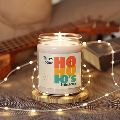 Threesome Ho Ho's in This House Candle, Funny Christmas Candle, Scented Soy 9oz, Holiday Gift, Humorous Home Decor, Cozy Holiday Candle