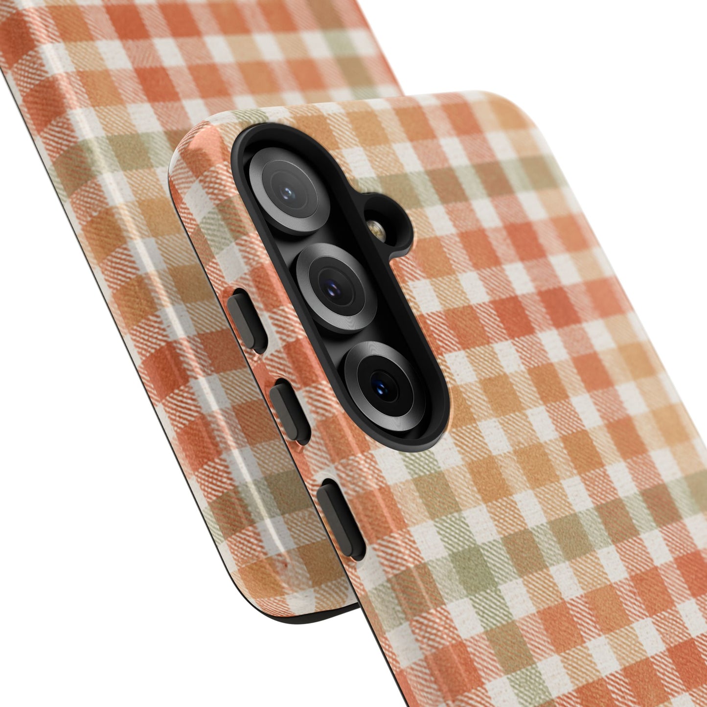 Boho Checkered Phone Case | Neutral Aesthetic Plaid Case | Retro Minimalist Check Design | iPhone Cover | Samsung Cover