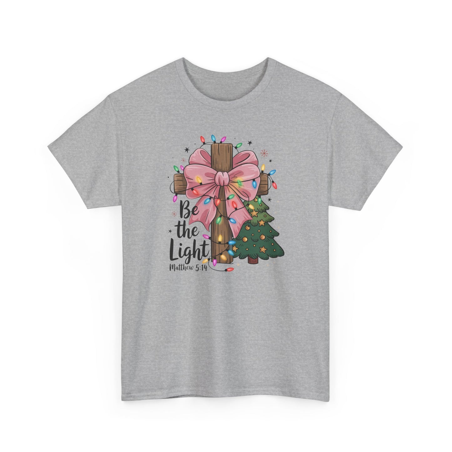 Be the Light Christian T-Shirt | Matthew 5:14 Bible Verse Shirt | Faith Graphic Tee | Christmas Christian Shirt | Inspirational Jesus Gift