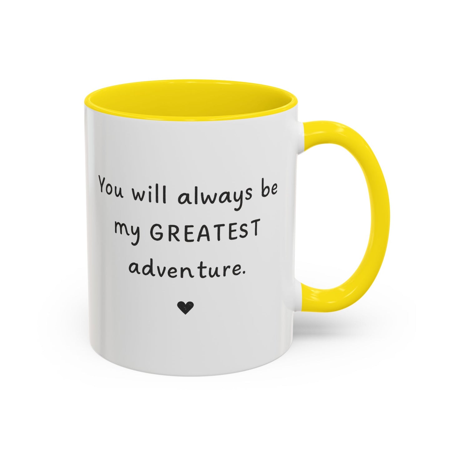 You're My Greatest Adventure Coffee Cup, Custom Line Drawing Couple Mug, Anniversary Gift For Husband Wife, Engagement Gift, Valentine's Day