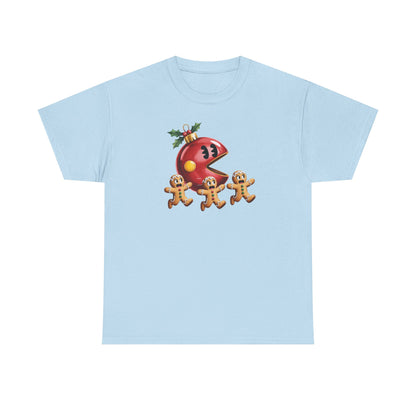 Festive Holiday Tee, Christmas Gift, Retro Video Game Shirt, Gingerbread Print, Casual Wear, Fun Holiday Apparel, Gift for her