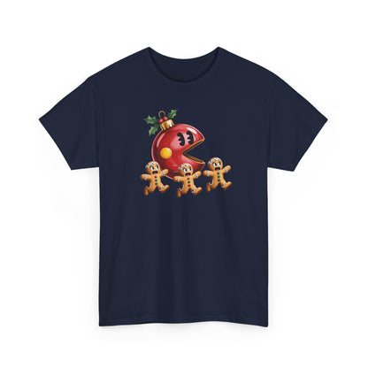 Festive Holiday Tee, Christmas Gift, Retro Video Game Shirt, Gingerbread Print, Casual Wear, Fun Holiday Apparel, Gift for her