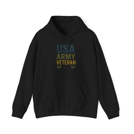 USA Army Veteran Hoodie - Unisex Heavy Blend Sweatshirt Hoodie, Military Apparel, Gift for Veterans, Navy Veteran Hoodie, Army Pride