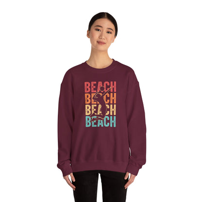 Beach Vibes Unisex Crewneck Sweatshirt - Perfect for Summer Days, Beach Lovers, Vacation, Casual Wear, Gift Idea