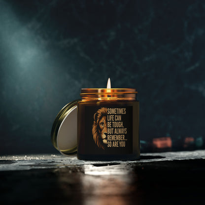 Inspirational Scented Candles, Motivational Gift for Home, Aromatherapy, Relaxation, Lion Design, Self-Care