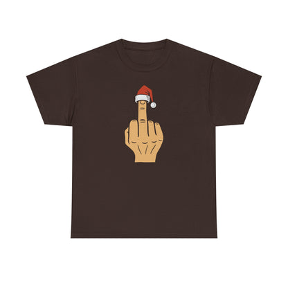 Santa Middle Finger Tee | Funny Offensive Christmas Shirt | Naughty Christmas Shirt | Funny Holiday TShirt for Adults | Sarcastic Santa Gift