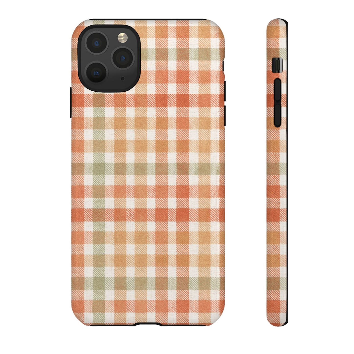 Boho Checkered Phone Case | Neutral Aesthetic Plaid Case | Retro Minimalist Check Design | iPhone Cover | Samsung Cover