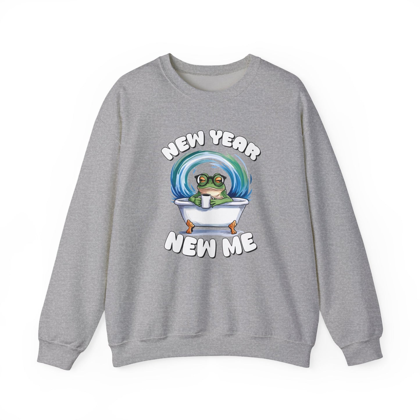 New Year New Me Frog Sweatshirt, Funny New Year Shirt, Happy New Year 2026 Sweatshirt, Cute Frog Coffee Pullover, 2026 Trendy Sweatshirt