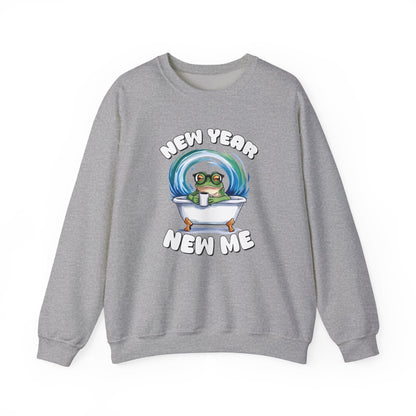 New Year New Me Frog Sweatshirt, Funny New Year Shirt, Happy New Year 2026 Sweatshirt, Cute Frog Coffee Pullover, 2026 Trendy Sweatshirt