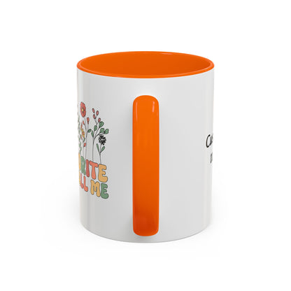 Personalized Floral Accent Mug, My Favorite People Call Me Coffee Cup, Perfect Gift for Friends, Family, Birthdays, Home Décor