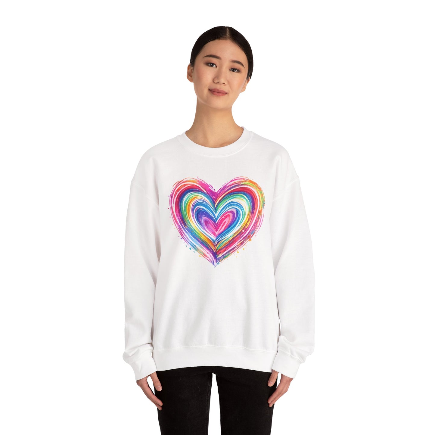 Comfort Colors Cute Heart SweatShirt, Brushstroke Heart , Valentine Gift, Womens Love Sweater, Anniversary Day , Coquette Valentine Tee