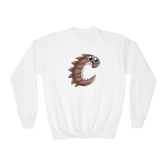 Cute Fish Graphic Youth Crewneck Sweatshirt, Fun Gift, Cozy Wear, Casual Style, Perfect for Kids, Name Initial Sweatshirt, Birthday Gift