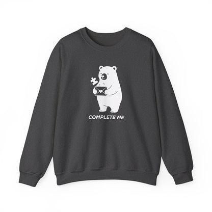 You Complete Me Valentine's Sweatshirt | Matching Couple Gift | Cute Bear Puzzle Tee | Anniversary & Valentine's Day Gift