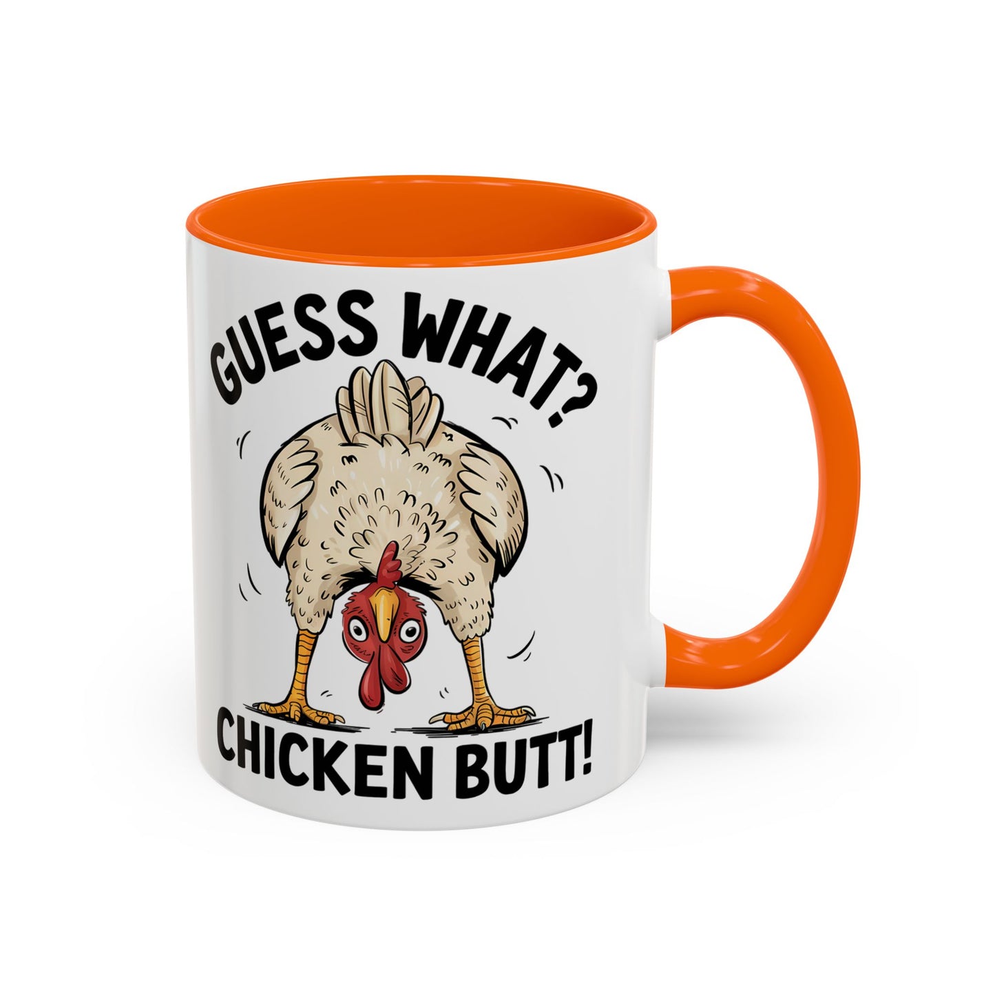 Funny Chicken Mug, Guess What? Chicken Butt! Coffee Mug, Farm Humor Mug, Rooster Joke Cup, Gift for Chicken Lovers, Gag Gift Mug