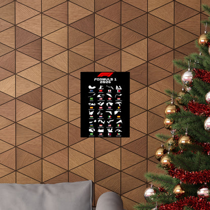 Formula 1 2026 Track Map Poster, F1 Circuits Silhouette Wall Art, Motorsport Racing Print, Racing Fan Gift, Garage Decor
