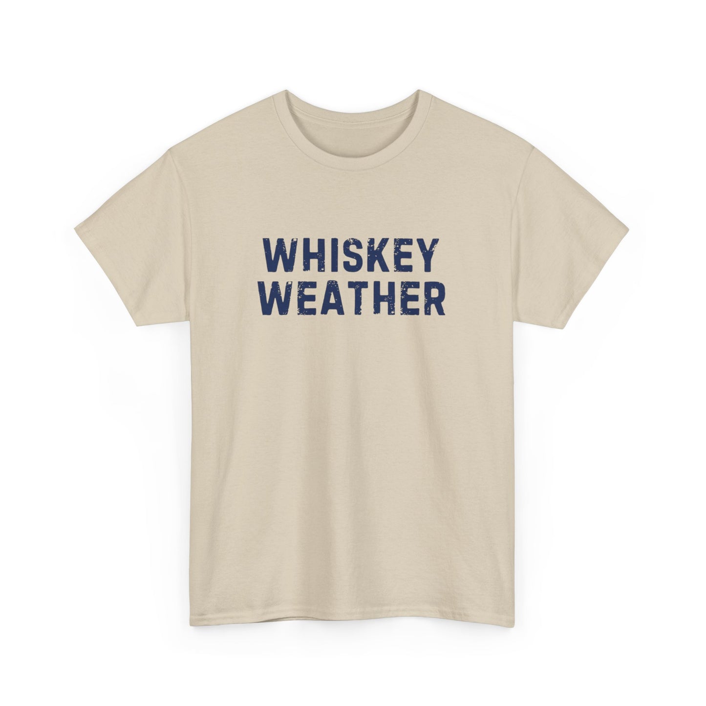 Whiskey Weather Tee, Cotton T-Shirt for Casual Outings, Gift for Beer Lovers, Cozy Fall Apparel, Perfect for Birthdays, Parties