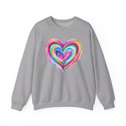 Comfort Colors Cute Heart SweatShirt, Brushstroke Heart , Valentine Gift, Womens Love Sweater, Anniversary Day , Coquette Valentine Tee