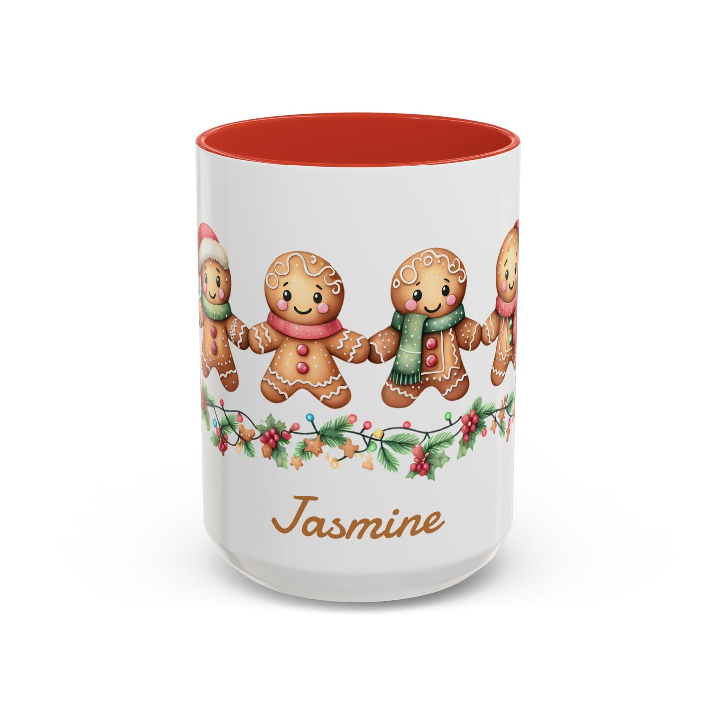 Personalized Gingerbread Friends Coffee Mug, Holiday Mug, Christmas Decor, Personalized Coffee Cup, Gift for Her, Winter Wonderland