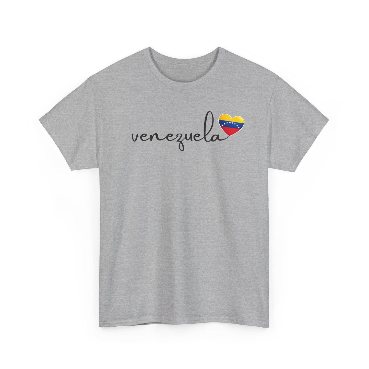 Venezuela Sweatshirt with Heart Flag | Minimalist Country Pride Crewneck | Travel Gift for Her, South America Apparel