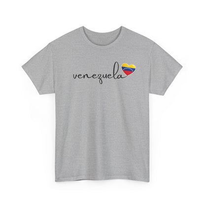 Venezuela Sweatshirt with Heart Flag | Minimalist Country Pride Crewneck | Travel Gift for Her, South America Apparel