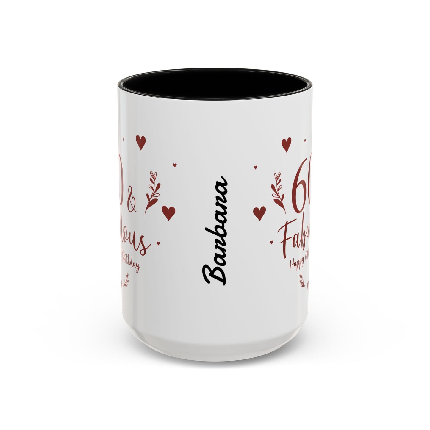 Personalized 60th Birthday Coffee Mug 60 & Fabulous, Birthday Gift, Custom Mug, Fun Coffee Cup, Celebration Drinkware, Personalized Present