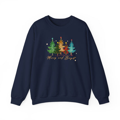 Cozy Christmas Trees Sweatshirt, Holiday Apparel, Warm Sweater Gift, Nature Lover Top, Christmas and Winter Essential, Christmas  day Gift