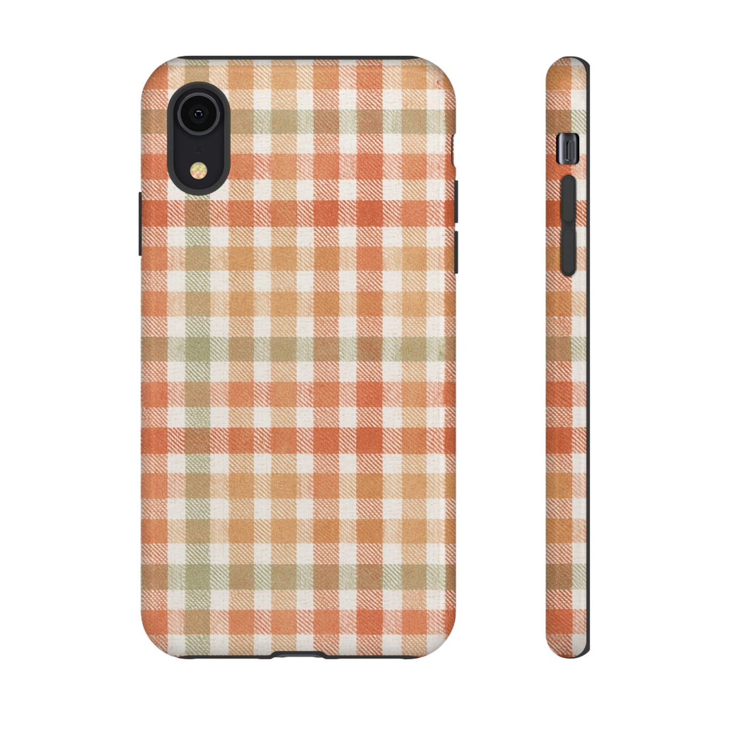 Boho Checkered Phone Case | Neutral Aesthetic Plaid Case | Retro Minimalist Check Design | iPhone Cover | Samsung Cover