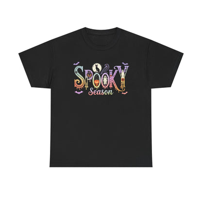 Spooky Season Unisex Cotton Tee | Halloween T-Shirt, Fall Fashion, Gift for Her, Unisex Shirt, Autumn Outfit, Halloween tshirt