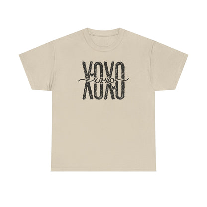 XOXO Distressed Text Tee, Vintage Hugs Kisses Shirt, Retro Valentine T-Shirt, Soft Cotton Graphic Top, Cute Gift for Her, Casual Outfit Tee