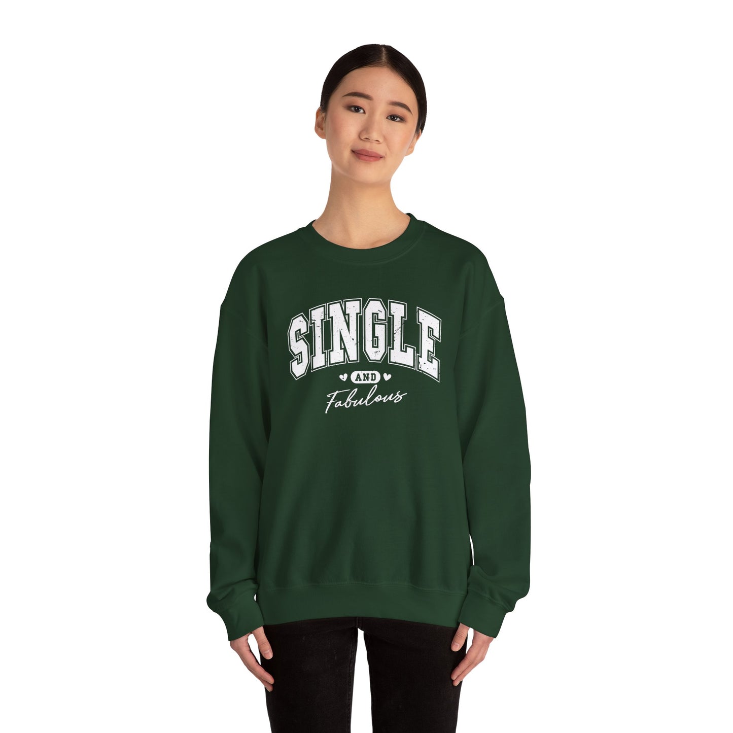 Single and Fabulous Sweatshirt, Funny Varsity Style Crewneck, Women's Casual Pullover, Bold Statement Shirt, Gift for Her