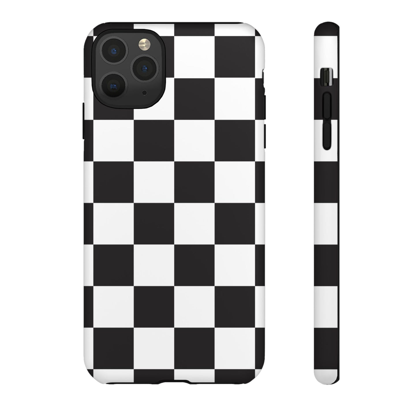 Black and White Checker iPhone Case, Stylish iPhone Cover for Teens, Holiday Gift, Unique Mobile Accessories, Tough Protection