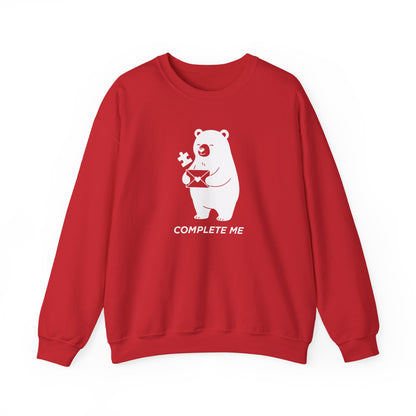 You Complete Me Valentine's Sweatshirt | Matching Couple Gift | Cute Bear Puzzle Tee | Anniversary & Valentine's Day Gift