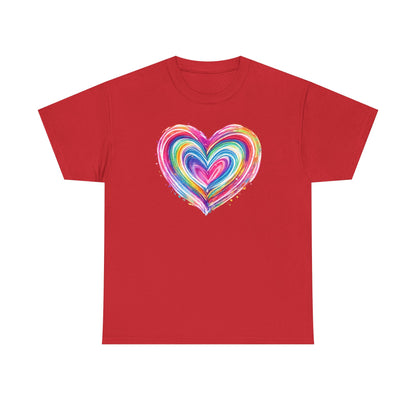 Comfort Colors Cute Heart Shirt, Brushstroke Heart Shirt, Anniversary Gift, Womens Love Shirt, Valentines Day Shirt, Coquette Valentine Tee