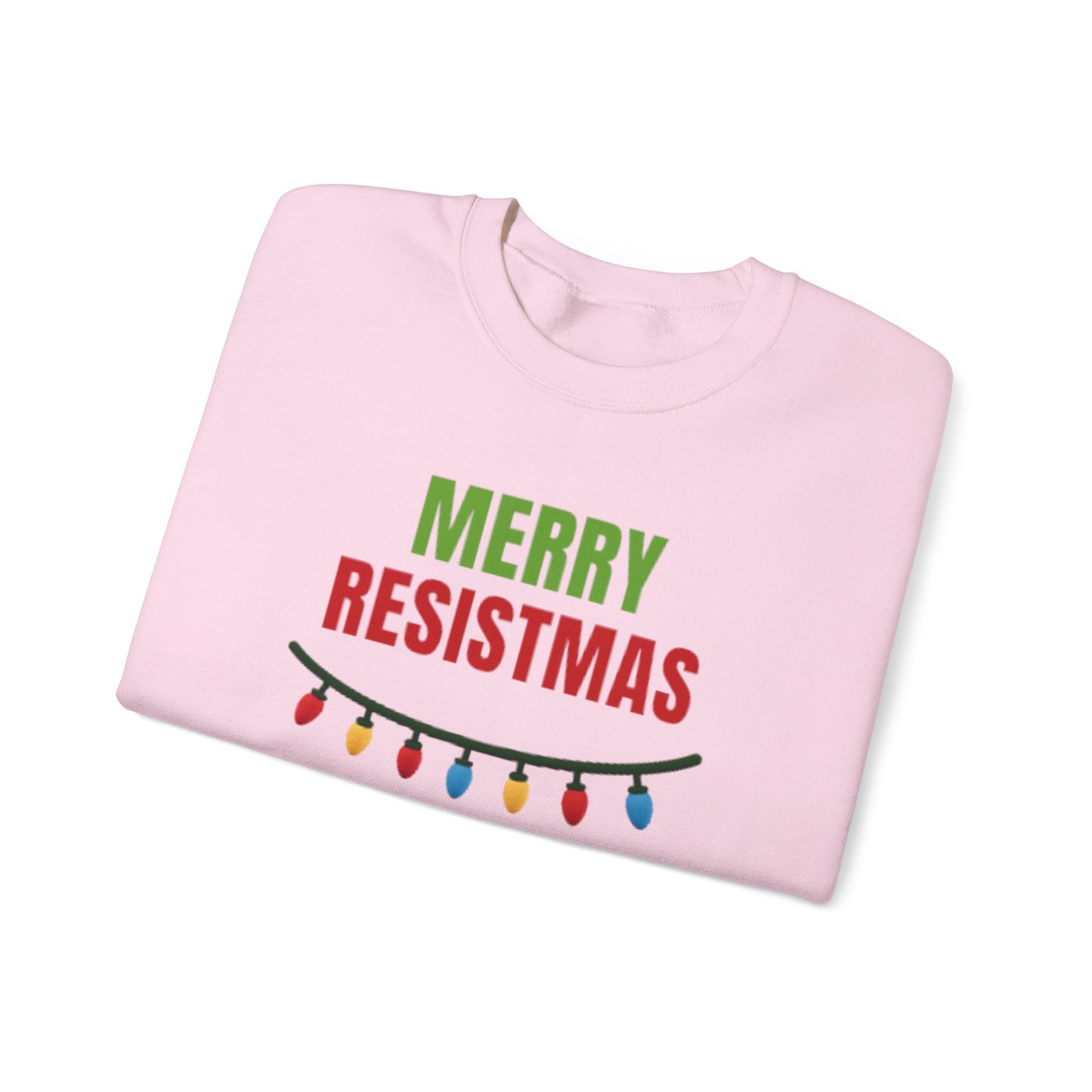 Merry Resistmas 2025 Sweatshirt, Cozy Holiday Crewneck, Unisex Sweatshirt, Christmas Gift, Festive Apparel, 2025 Celebrations