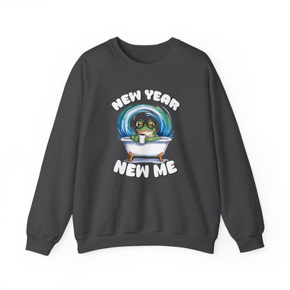New Year New Me Frog Sweatshirt, Funny New Year Shirt, Happy New Year 2026 Sweatshirt, Cute Frog Coffee Pullover, 2026 Trendy Sweatshirt