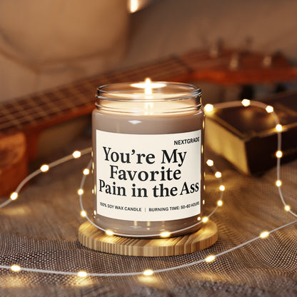 Funny Scented Candles, Gift For Partner, You're My Favorite Pain, Gift for Friends, Funny Home Decor, Soy Wax Candle