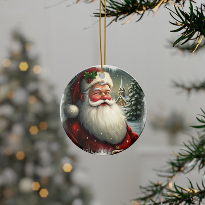Personalized Christmas Ceramic Ornaments, Custom Double-Sided Holiday Decor, Festive Tree Decorations, Seasonal Home Decor Gifts