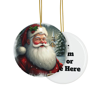 Personalized Christmas Ceramic Ornaments, Custom Double-Sided Holiday Decor, Festive Tree Decorations, Seasonal Home Decor Gifts