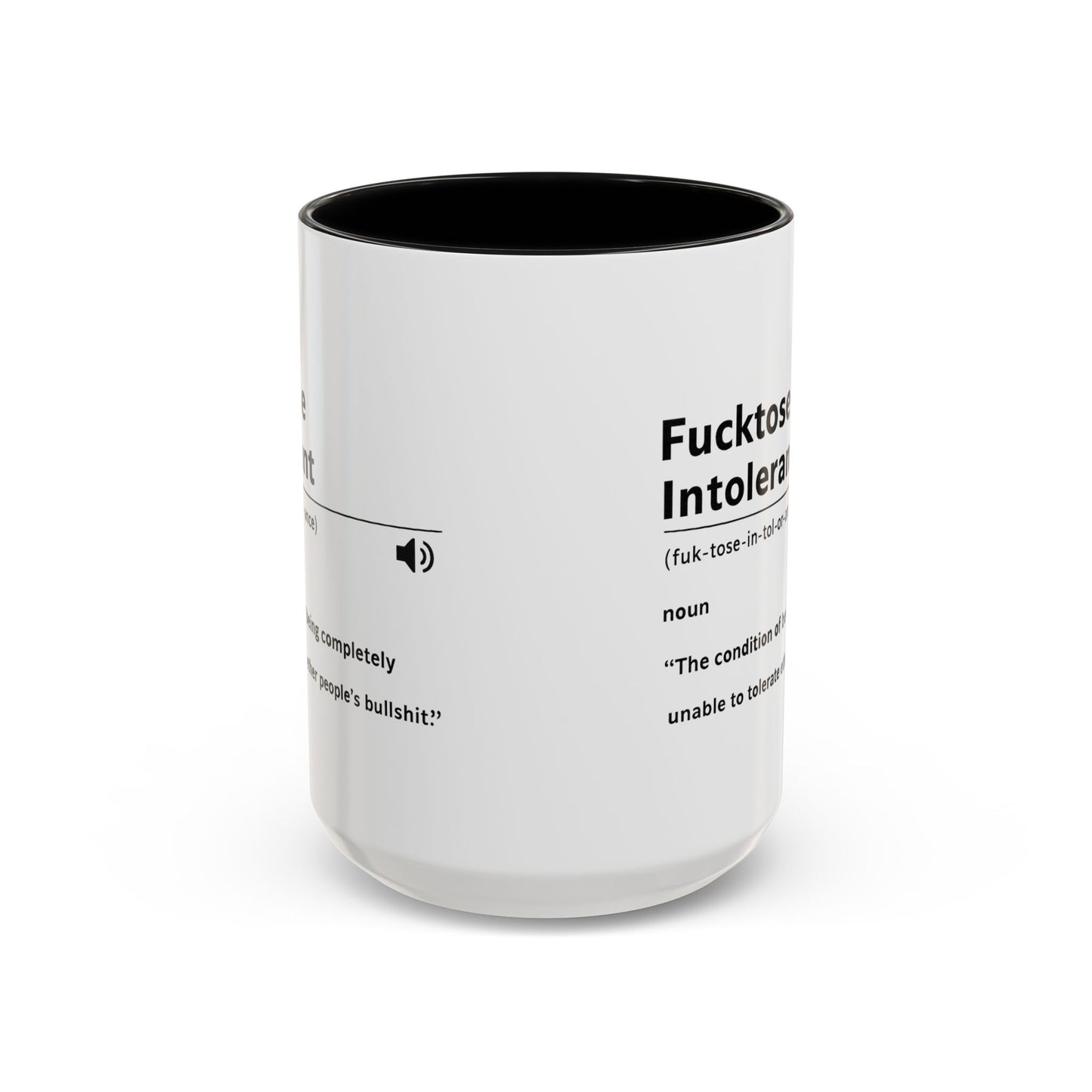Fucktose Intolerant Definition Mug, Funny Accent Coffee Mug 11oz 15oz, Sarcastic Adult Humor Mug, Gag Gift for Friends