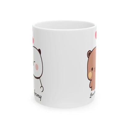 Personalized Dudu Bubu Coffee Mug Cute Bears Coffee Cup Birthday Christmas Gift Funny Coffee Mug Gift for Her Him Valentine Gift