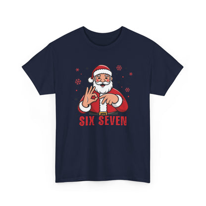 Six Seven Santa Funny Christmas T-Shirt  Humorous Holiday Tee for Men & Women | Trendy Santa Graphic Shirt | Gift for Friends