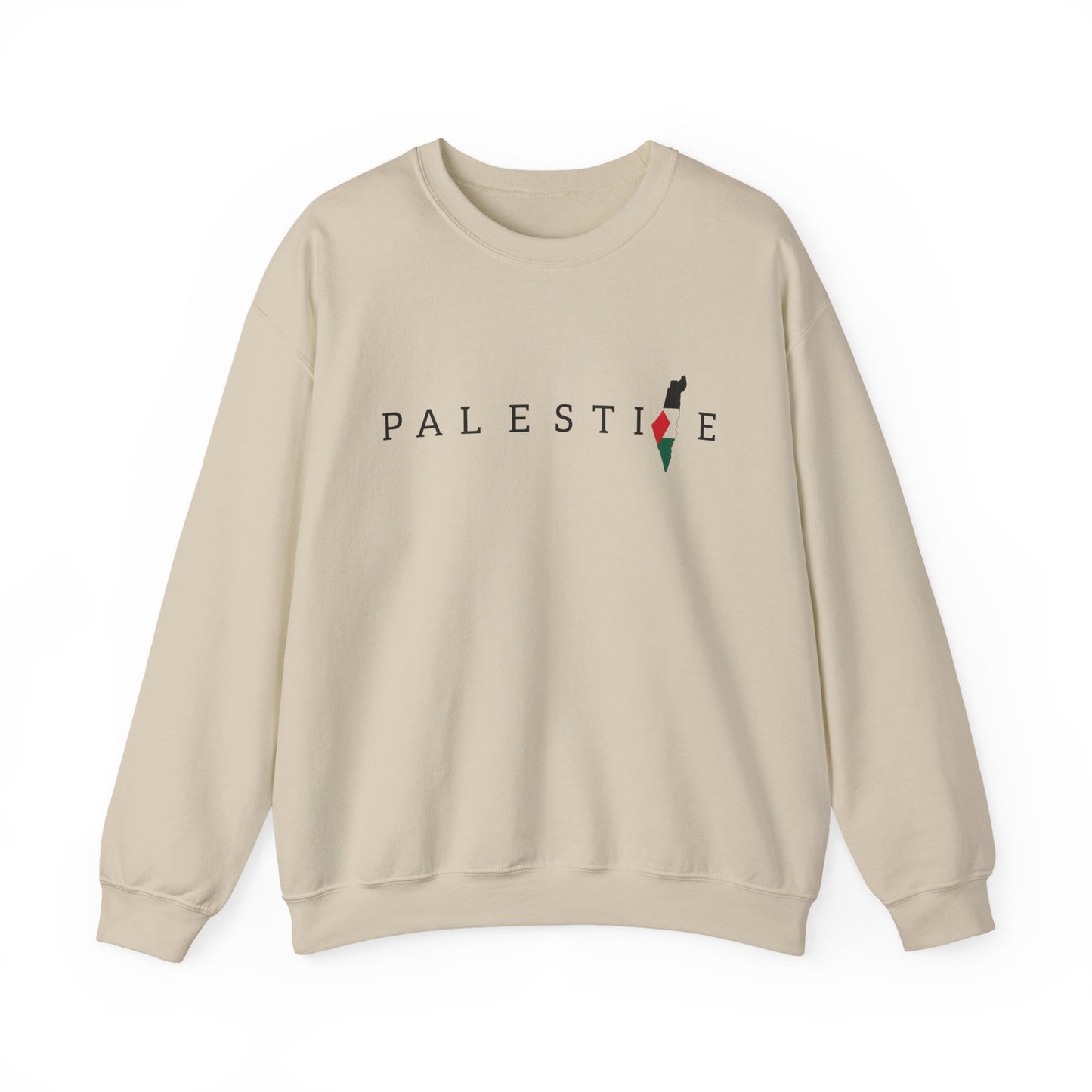 Palestine Heart Sweatshirt, Cozy Sweater, Casual Gift for Activists, Statement Apparel, Comfortable Layering Piece, Palestine Gift