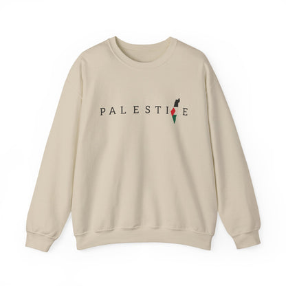 Palestine Heart Sweatshirt, Cozy Sweater, Casual Gift for Activists, Statement Apparel, Comfortable Layering Piece, Palestine Gift