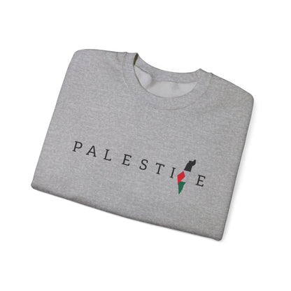 Palestine Heart Sweatshirt, Cozy Sweater, Casual Gift for Activists, Statement Apparel, Comfortable Layering Piece, Palestine Gift