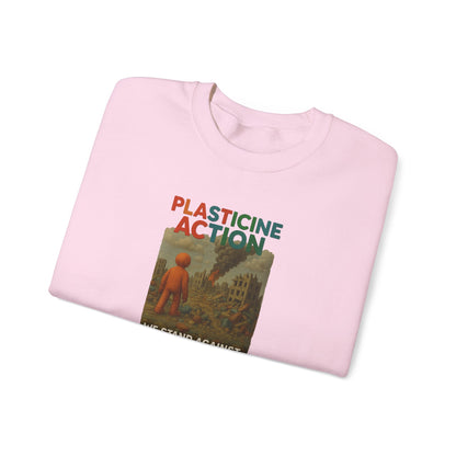 We stand against Genocide Crewneck Sweatshirt, Vintage Style, Sustainability Statement, Unisex Gift, Ethical Fashion, Activism Apparel